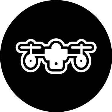 Dürbünle bakan bir dronun vektör çizimi