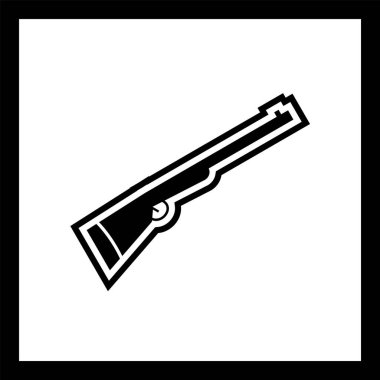 Tüfek Simgesi Moda Tarzı İzole Arkaplan