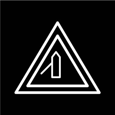 Yol simgesi, vektör illüstrasyonu