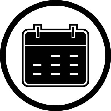 Moda biçimi izole edilmiş arkaplanda takvim simgesi 