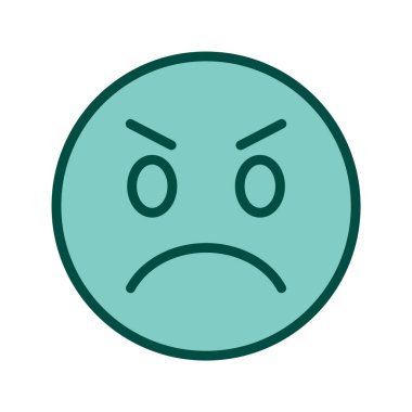 Kızgın Emoji Simgesi Moda Tarzı İzole Arkaplan