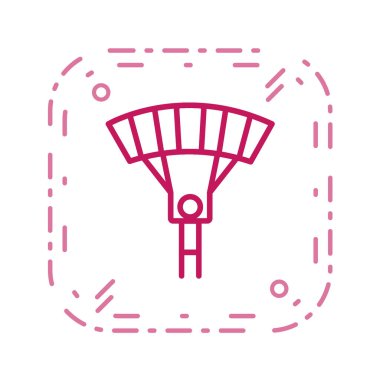 Sıcak hava balonu simgesinin vektör çizimi