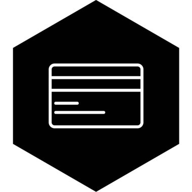 Kredi kartı ikonu. vektör illüstrasyonu