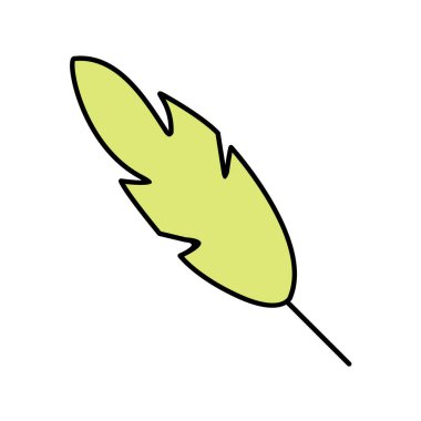 Bir tüy simgesinin vektör illüstrasyonu