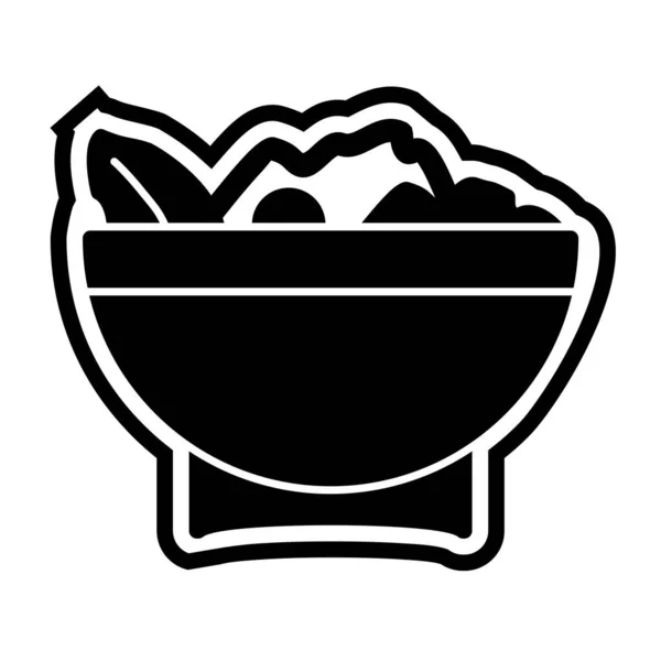 Salat Ikone Trendigen Stil — Stockvektor