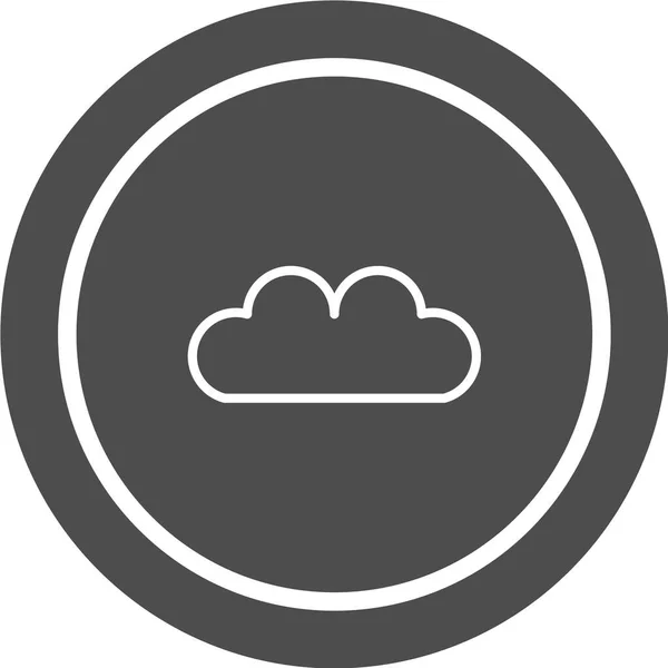 Ikona Vektoru Oblaku Znak Počasí — Stockový vektor