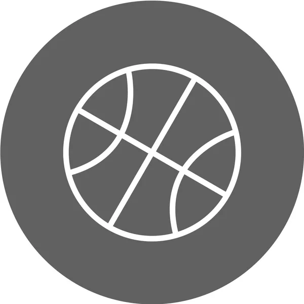 Ikona Wektora Piłki Koszykówki — Wektor stockowy