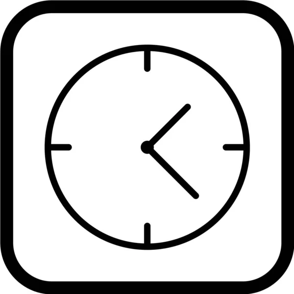 Icono Del Reloj Ilustración Vectorial Estilo Diseño Plano — Vector de stock