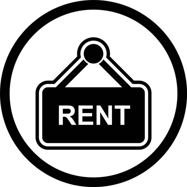 Rent Icon Trendy Stijl Geïsoleerde Achtergrond — Stockvector