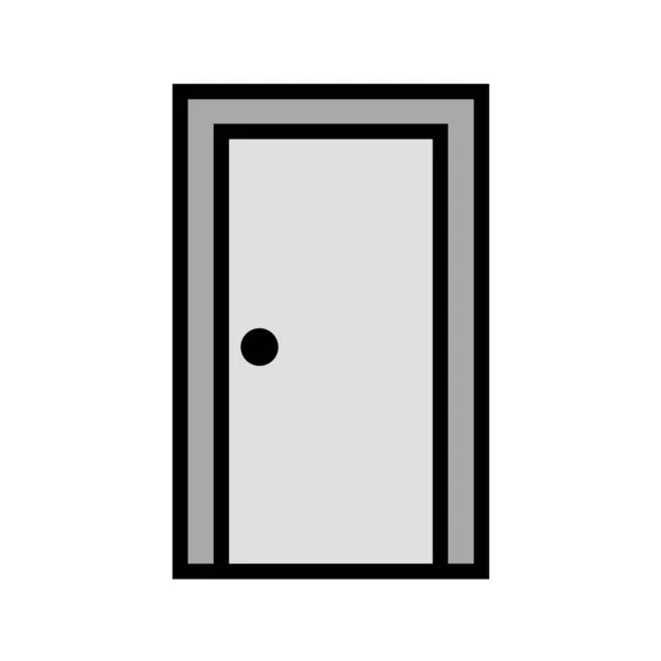 Ilustración Vectorial Puerta Icono Simple — Archivo Imágenes Vectoriales