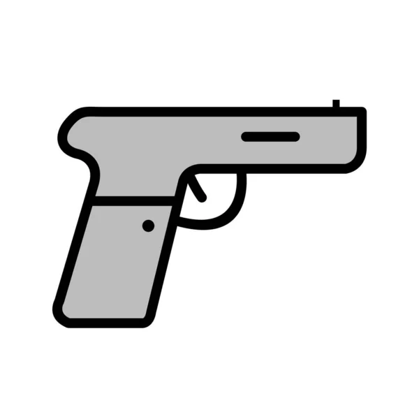 Icône Pistolet Arrière Plan Isolé Style Tendance — Image vectorielle
