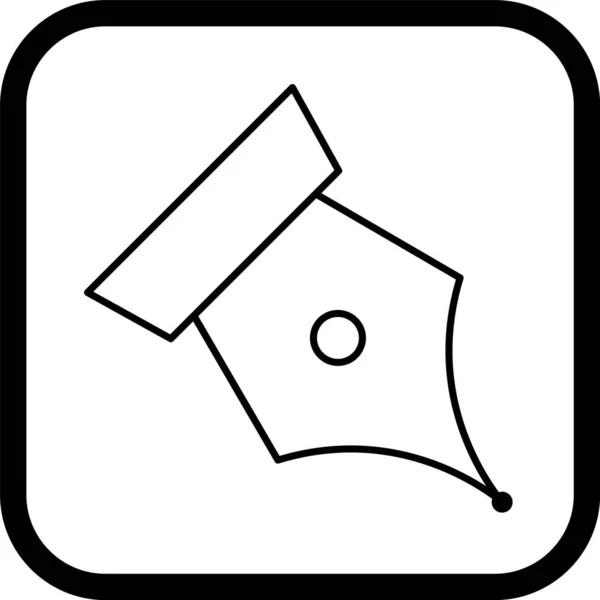 Икона Ниба Стиле Trendy Изолированный Фон — стоковый вектор