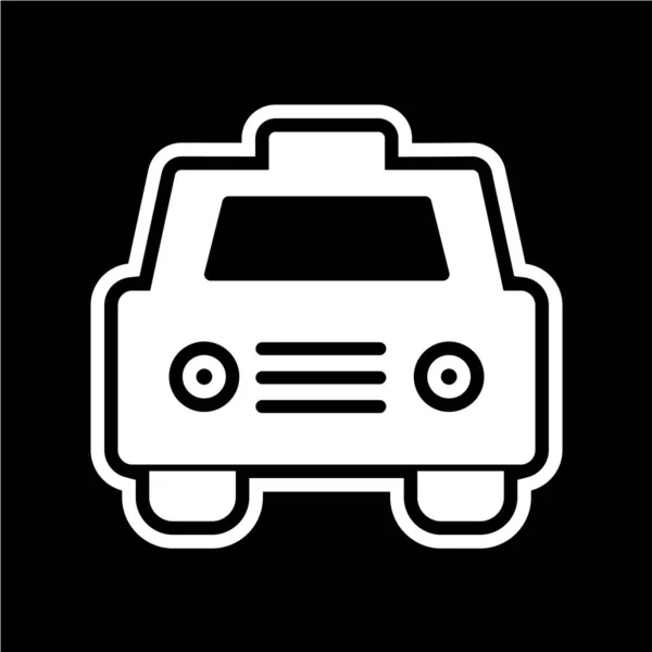 Taxi Coche Icono Vector Ilustración — Archivo Imágenes Vectoriales