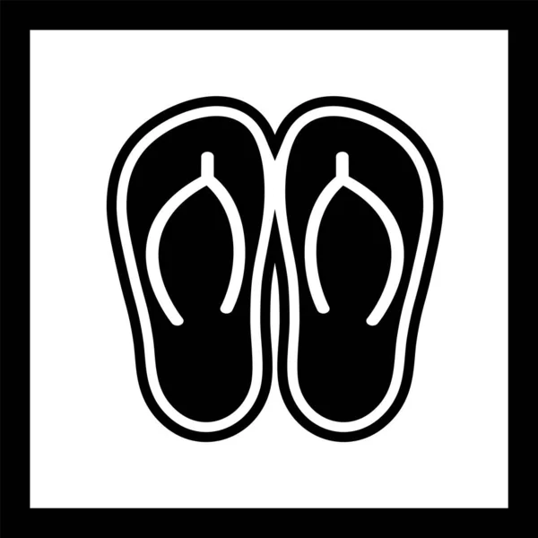 Slippers Icon趋势风格隔离背景 — 图库矢量图片