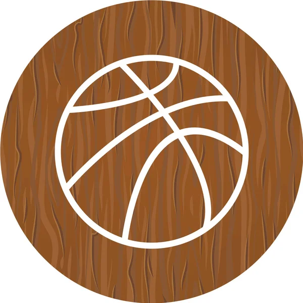 Icône Balle Basket Ball Dans Style Plat Illustration Vectorielle — Image vectorielle