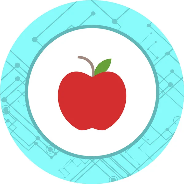 Icono Manzana Vector Ilustración — Archivo Imágenes Vectoriales