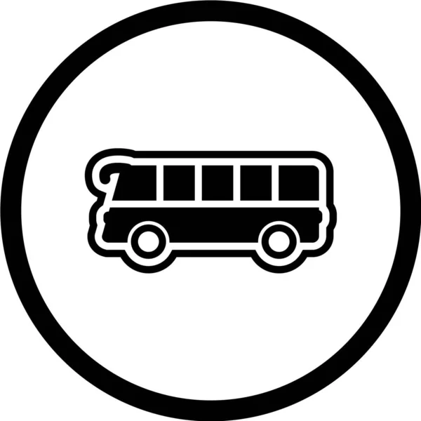 Icono Del Autobús Ilustración Vectorial — Vector de stock