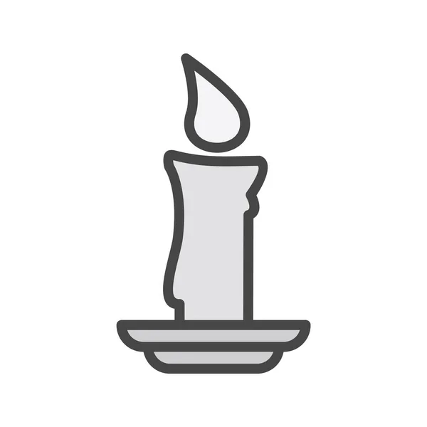 Candle Icon Trendy Στυλ Απομονωμένο Φόντο — Διανυσματικό Αρχείο