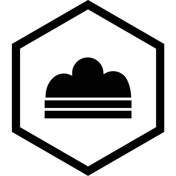 Ikona Wektora Przechowywania Chmurze — Wektor stockowy