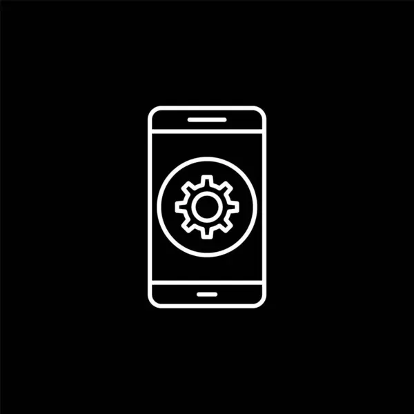 Configurando Ícone Aplicação Móvel Estilo Moda Fundo Isolado — Vetor de Stock