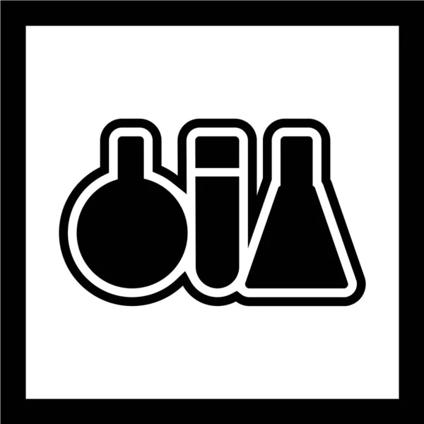 Laboratorio Tubo Ensayo Icono — Vector de stock