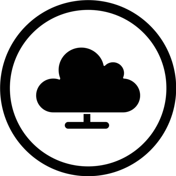 Visualização Ícone Vetor Nuvem — Vetor de Stock