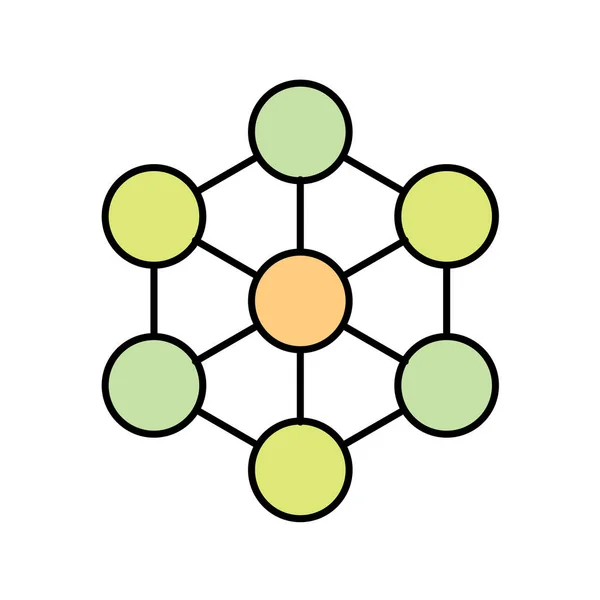 Vektorová Ilustrace Ikony Molekuly — Stockový vektor