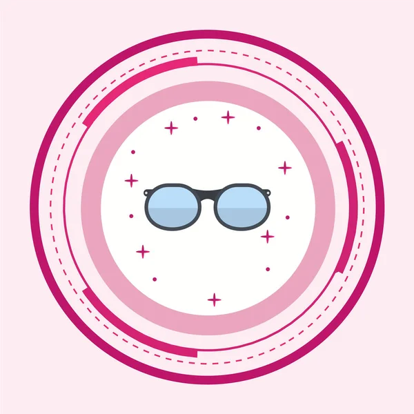 Ilustración Vectorial Gafas Sol Rosadas Sobre Fondo Blanco — Archivo Imágenes Vectoriales