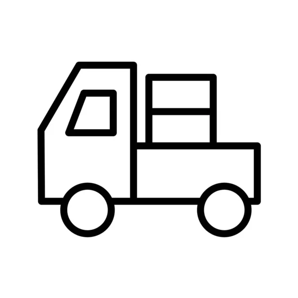 Lkw Linienvektorsymbol — Stockvektor