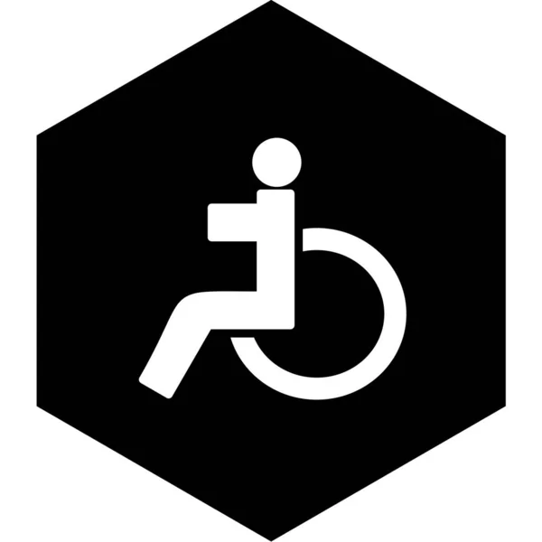 Vypnutá Ikona Vektoru Invalidního Vozíku — Stockový vektor
