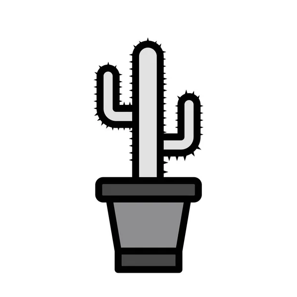 Icono Cactus Estilo Moda Fondo Aislado — Archivo Imágenes Vectoriales