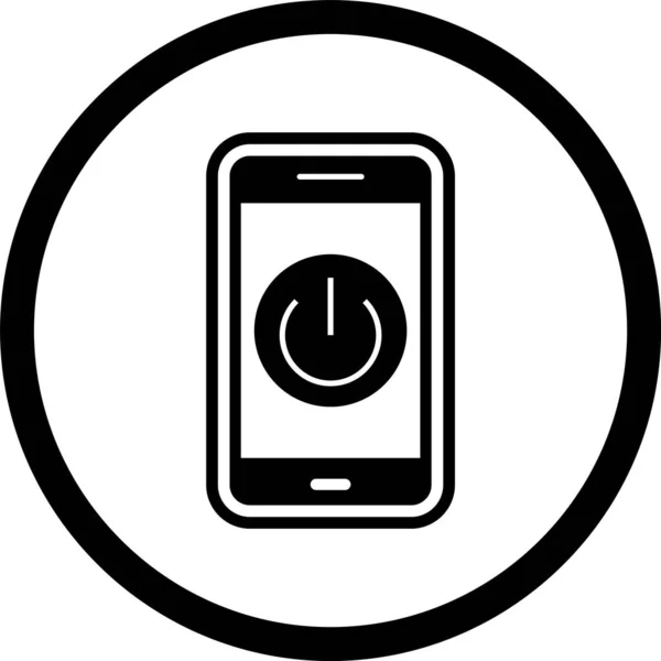 Mobile Application Icon Trendigen Stil Abgeschaltet Isolierter Hintergrund — Stockvektor