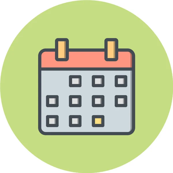 Vector Illustration Simple Icon Calendar — Stock Vector