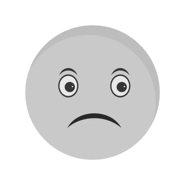 Ícone Emoji Triste Estilo Moderno Isolado Fundo —  Vetores de Stock