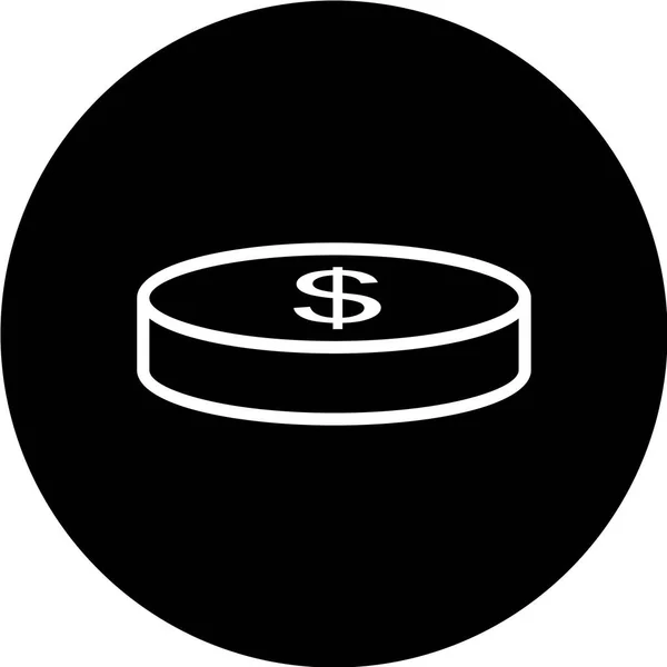 Signe Dollar Icône Vectorielle — Image vectorielle