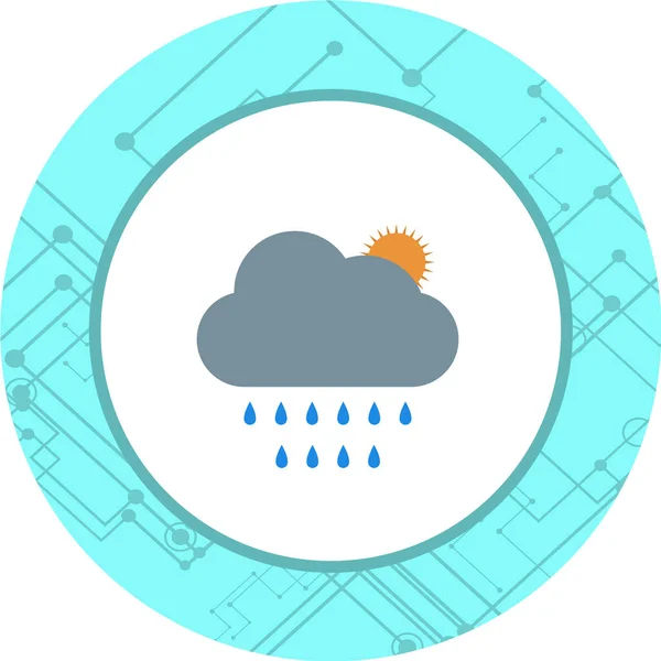 Wetter Symbol Gesetzt Vektorillustration — Stockvektor