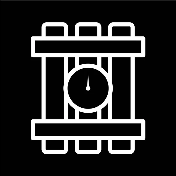 Tiempo Icono Del Reloj Ilustración Vectorial — Archivo Imágenes Vectoriales