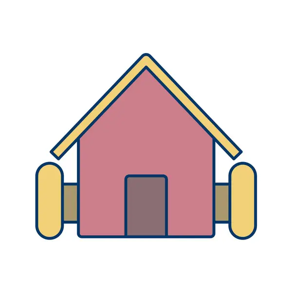 Icona Immobiliare Vettoriale Illustrazione — Vettoriale Stock