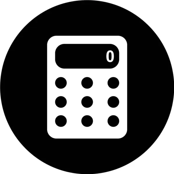 Icono Calculadora Ilustración Vectorial — Archivo Imágenes Vectoriales