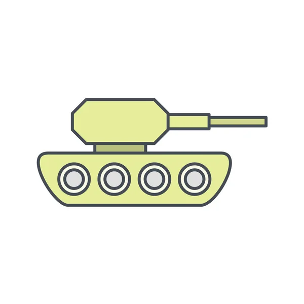 Illustration Vectorielle Icône Char Concept Guerre — Image vectorielle