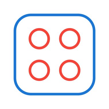 Zar Dört Simgesi Stili İzole Arkaplan