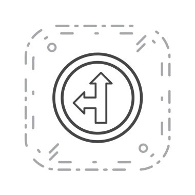 Yol simgesi, vektör illüstrasyonu