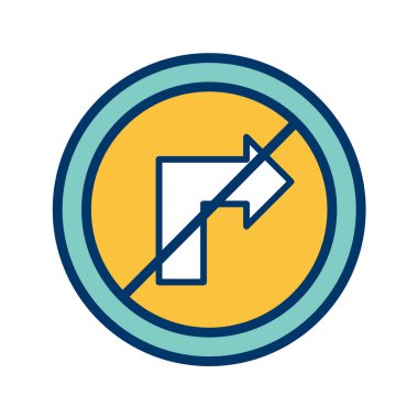 Yol simgesi, vektör illüstrasyonu