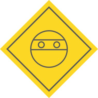  Ninja Emoji Simgesi Moda Tarzı İzole Arkaplan         