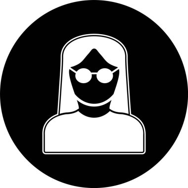 Moda Biçimli İzole Arkaplan Kadın Bilimadamı Simgesi      