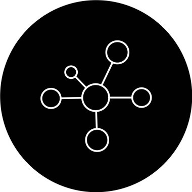 Molekül simgesi, vektör çizimi