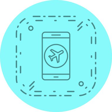 Mobil Uçak Modu Uygulama Simgesi Moda Tarzı İzole Arkaplan