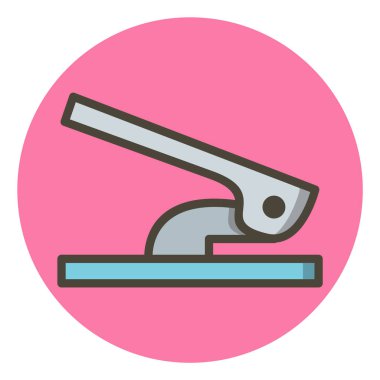  Delik Yumruklayıcı Simgesi Moda Biçimli İzole Arkaplan 