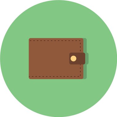 Dolar gagalı vektör simgesi olan cüzdan