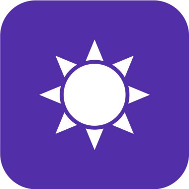 Güneş ve güneş ikonunun vektör illüstrasyonu